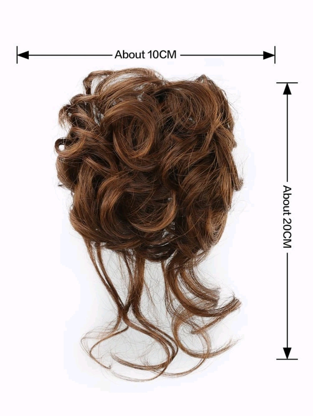 Synthetic Messy Curly Claw Hair Bun Chignon Hair Extensions Scrunchy Fake False Light Brown Hair With Tail For Women Hairpieces