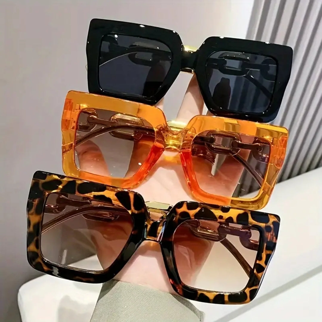 3pcs Large Frame Retro Glasses, Chic Frames Suitable for Casual Enthusiasts and Decorative Glasses for Photography