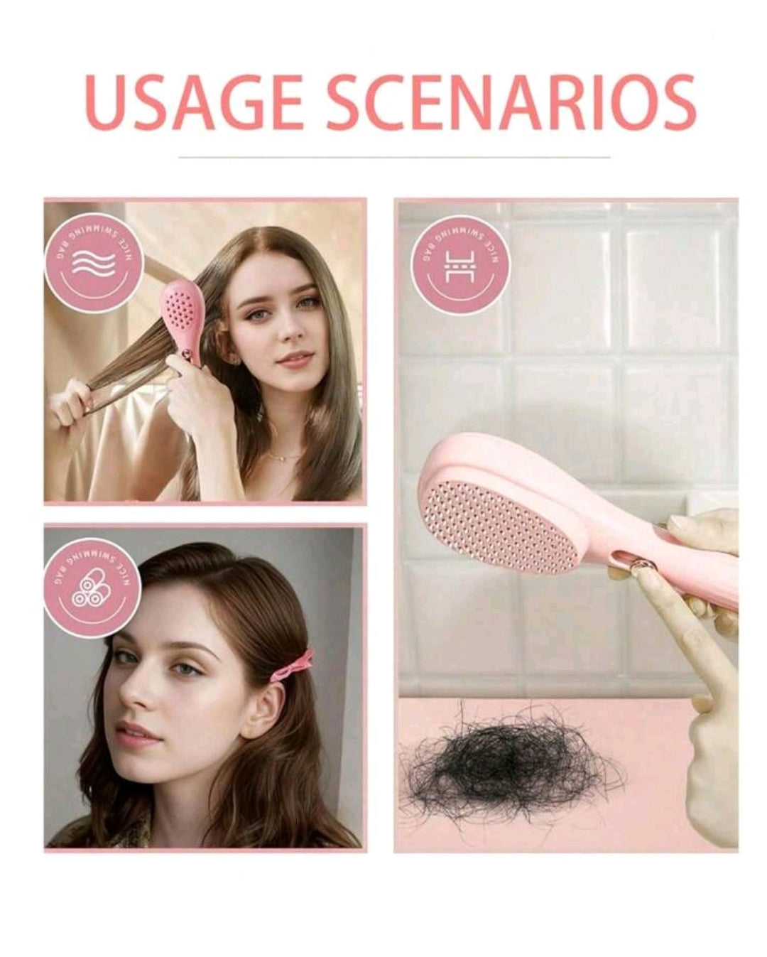 Telescopic Comb: Magic Massage Comb, Press And Clean Comb, Do Not Entangle Hair, Do Not Hurt The Hair Scalp, Portable Home Upgrade Hair Accessories For Women Hair Accessories Hair