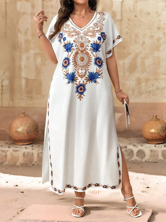 SHEIN LUNE Plus Size Simple Fashion Casual Daily Wear Dress