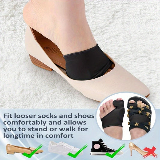 Adjustable Corrector Sleeve for Men & Women - Foot Support, 25-Degree Toe,, Day & Night Use, Black