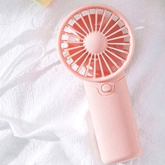 1pc Unisex Couple Solid Color Mini Desktop Square Handheld Fan, Portable & Battery Operated Cooler Fan(No Battery Included), Suitable For Summer Outdoor Activities, Beach Sports, Office, School, Beach, Pool Parties And Daily Use