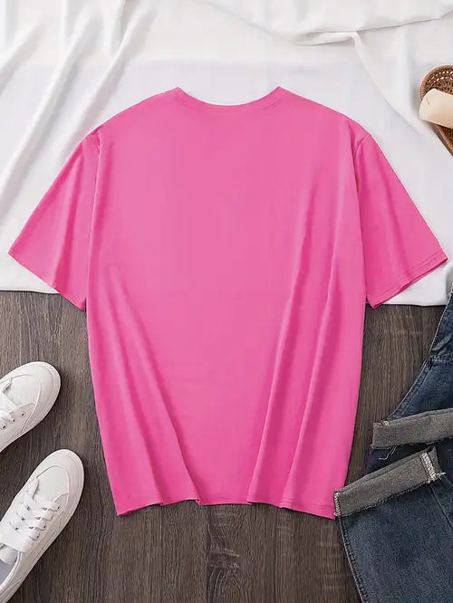 Women'S Cute Panda Print T-Shirt - Soft Knit Fabric, Short Sleeve Crew Neck, Casual & Comfortable Top for Spring & Summer, Red with Black Panda Design, Casual Wear | Playful Design | Comfortable Fit