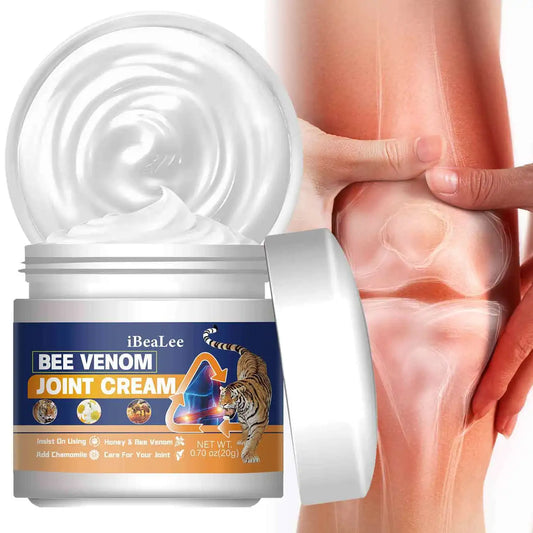 Bee Venom And Turmeric Joint Cream - Moisturizing Skin Formula, With Ginger, Honey And Chamomile - Long-Lasting Warmth For Back, Knees, Neck, Shoulders, Muscles, Joints - Refreshing And Non-Sticky, Multifunctional Joint Massage Cream 20g