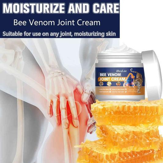 Bee Venom And Turmeric Joint Cream - Moisturizing Skin Formula, With Ginger, Honey And Chamomile - Long-Lasting Warmth For Back, Knees, Neck, Shoulders, Muscles, Joints - Refreshing And Non-Sticky, Multifunctional Joint Massage Cream 20g